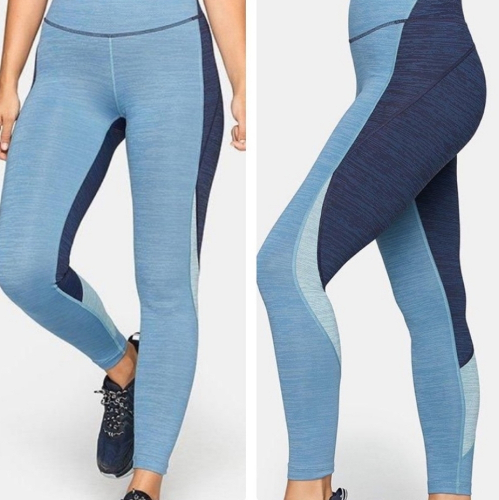 Outdoor Voices Tech Sweat 7/8 Zoom Leggings Blue Tights Size Small
